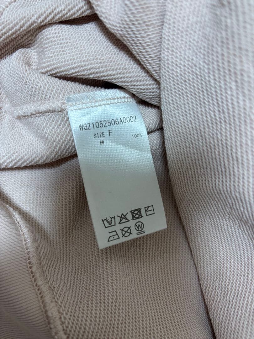 ウィムガゼット　ヴィンテージロゴ裏毛　ピンクベージュ　スウェット