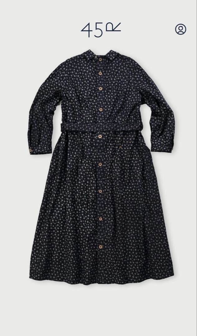 お値下げ！45R もこもこ花プリントのドレス 未使用