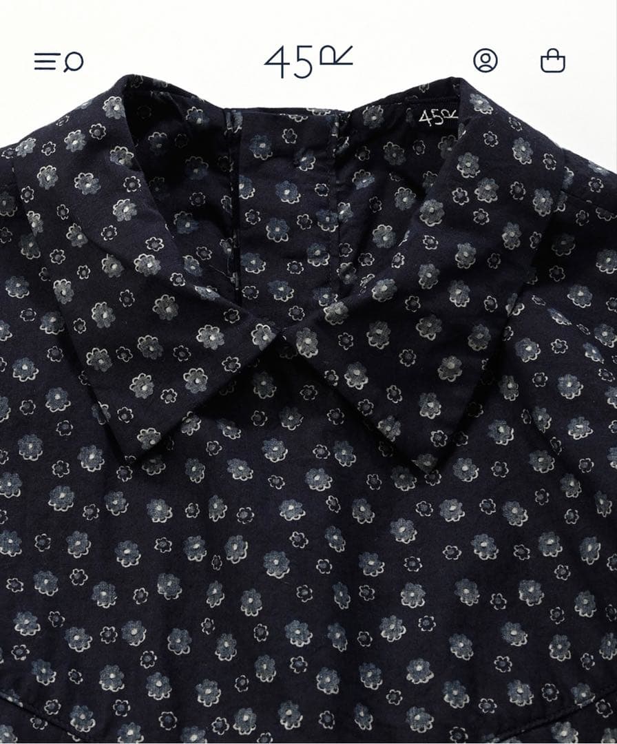 お値下げ！45R もこもこ花プリントのドレス 未使用