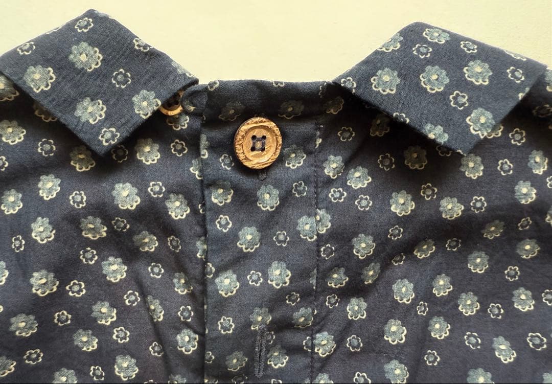 お値下げ！45R もこもこ花プリントのドレス 未使用