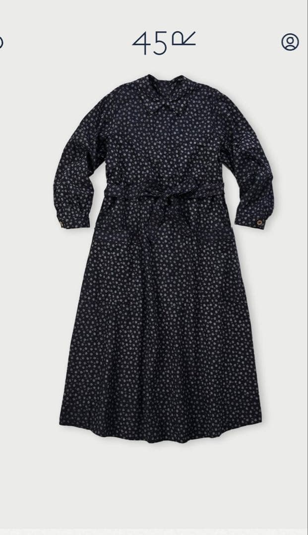 お値下げ！45R もこもこ花プリントのドレス 未使用