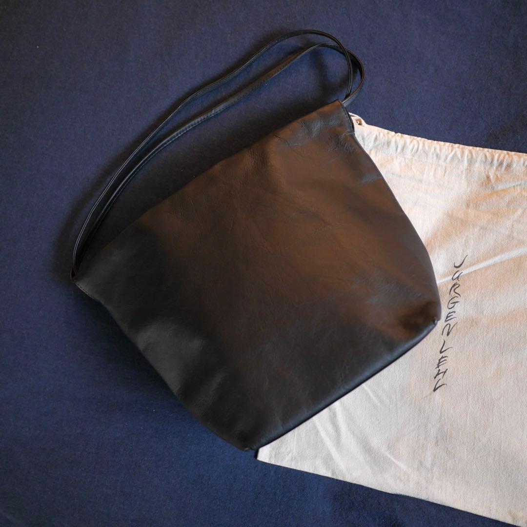 ヨーガンレール 牛革巾着バッグ 黒