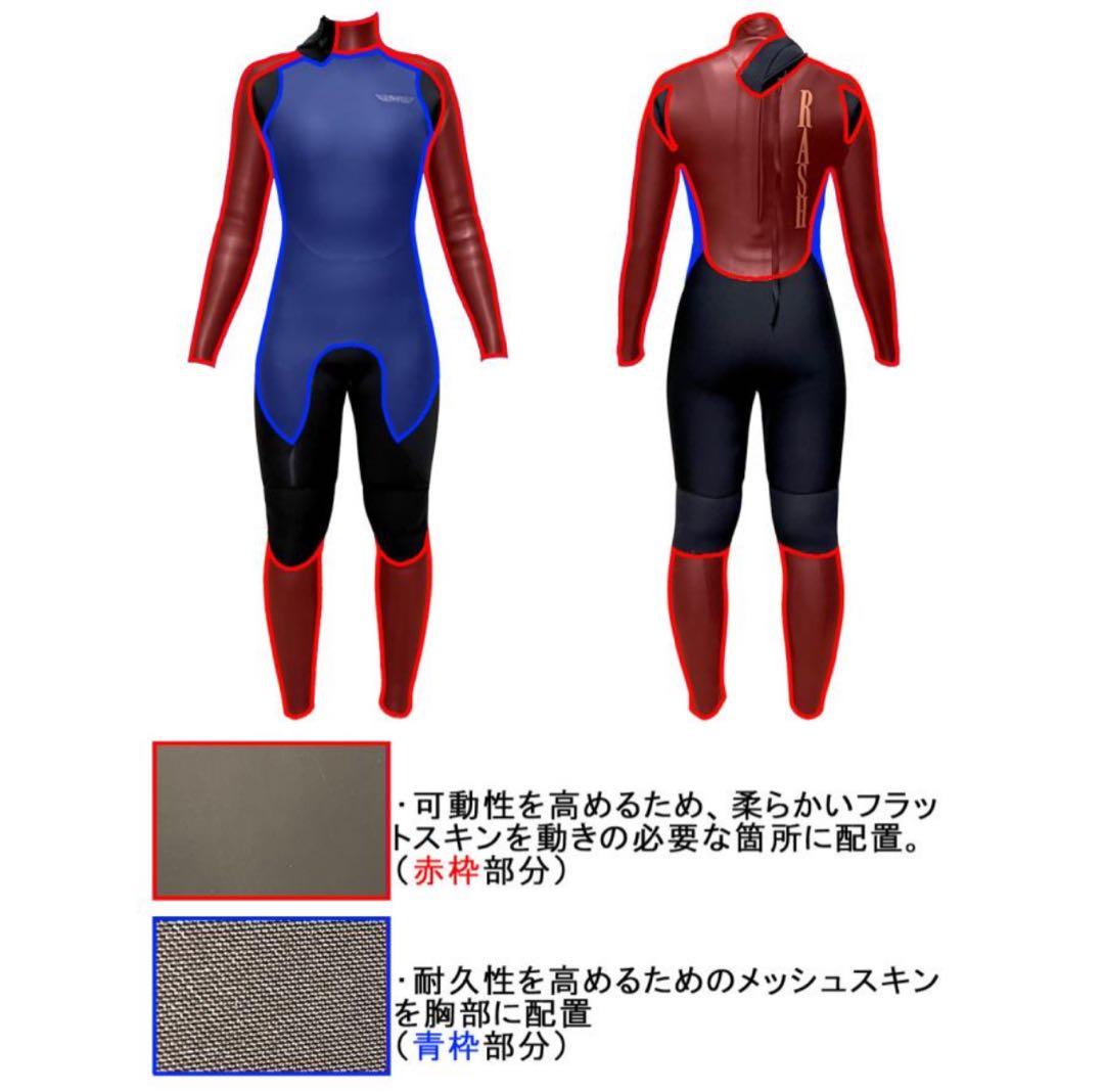 【本日限定】 RASH LADYS バックジップ セミドライ 5×3.5mm M