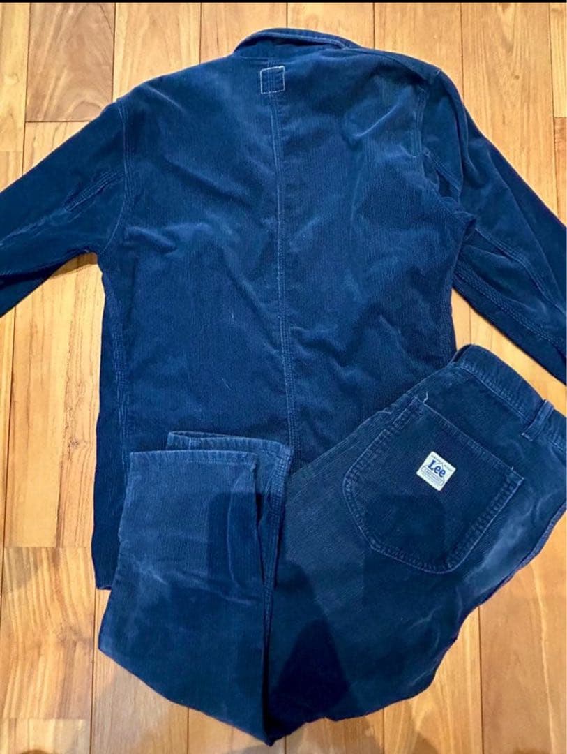 希少！Lee/MONKEY TIME/セットアップ/38/NVY/コーデュロイ