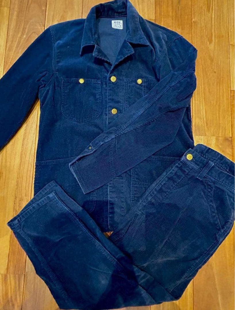 希少！Lee/MONKEY TIME/セットアップ/38/NVY/コーデュロイ