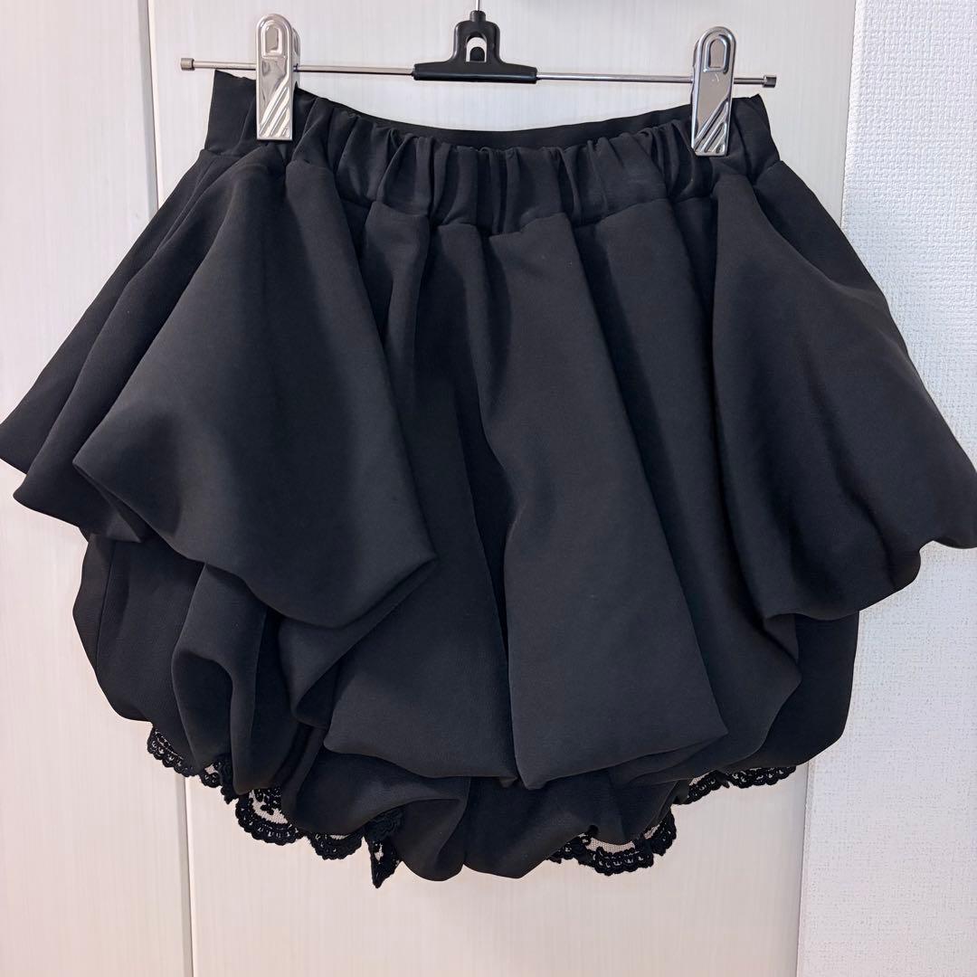 ♡ ダーリッチ Darich ♡ ボリュームバルーンミニスカート　黒