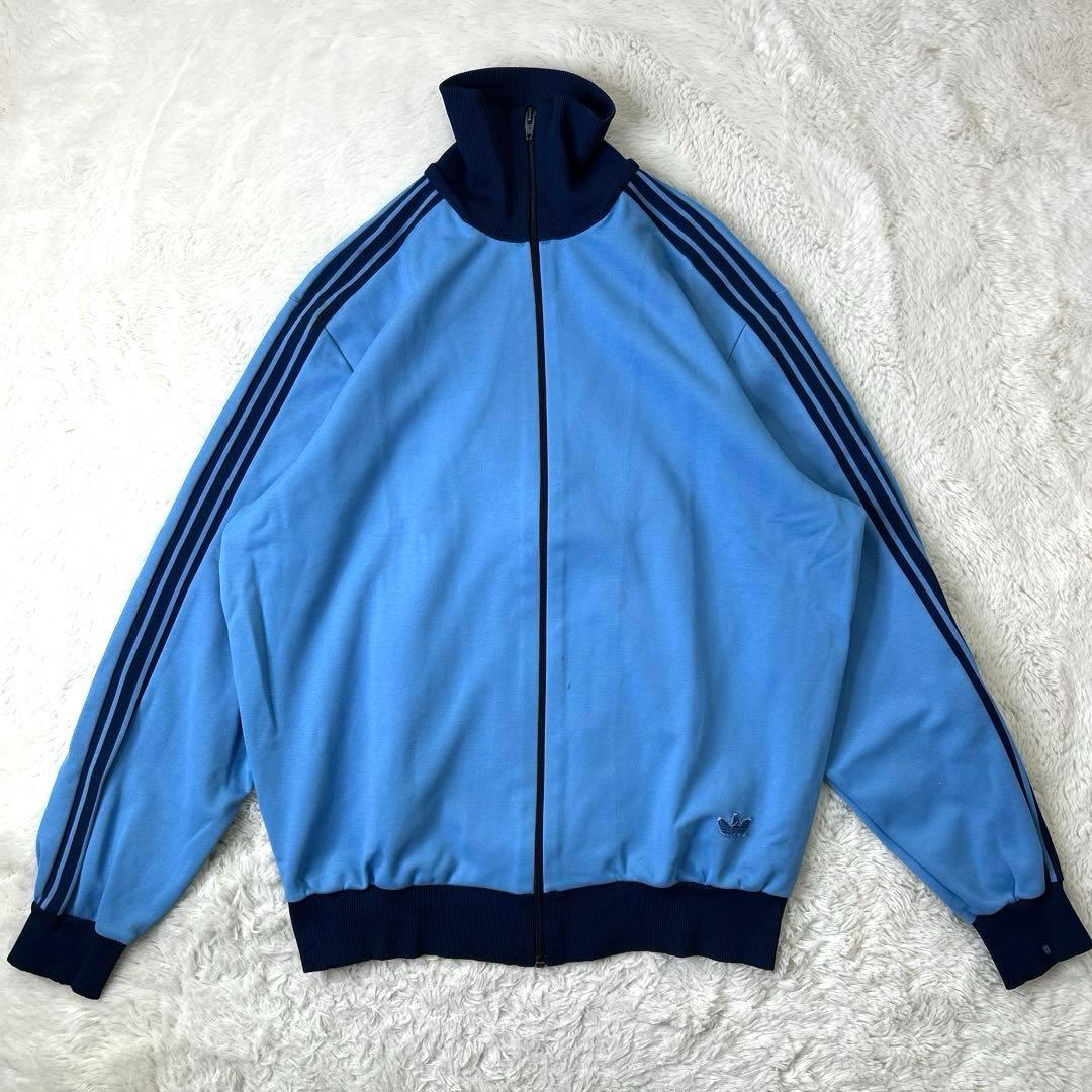 adidas /アディダス 70s 西ドイツ デサント ジャージ6 水色