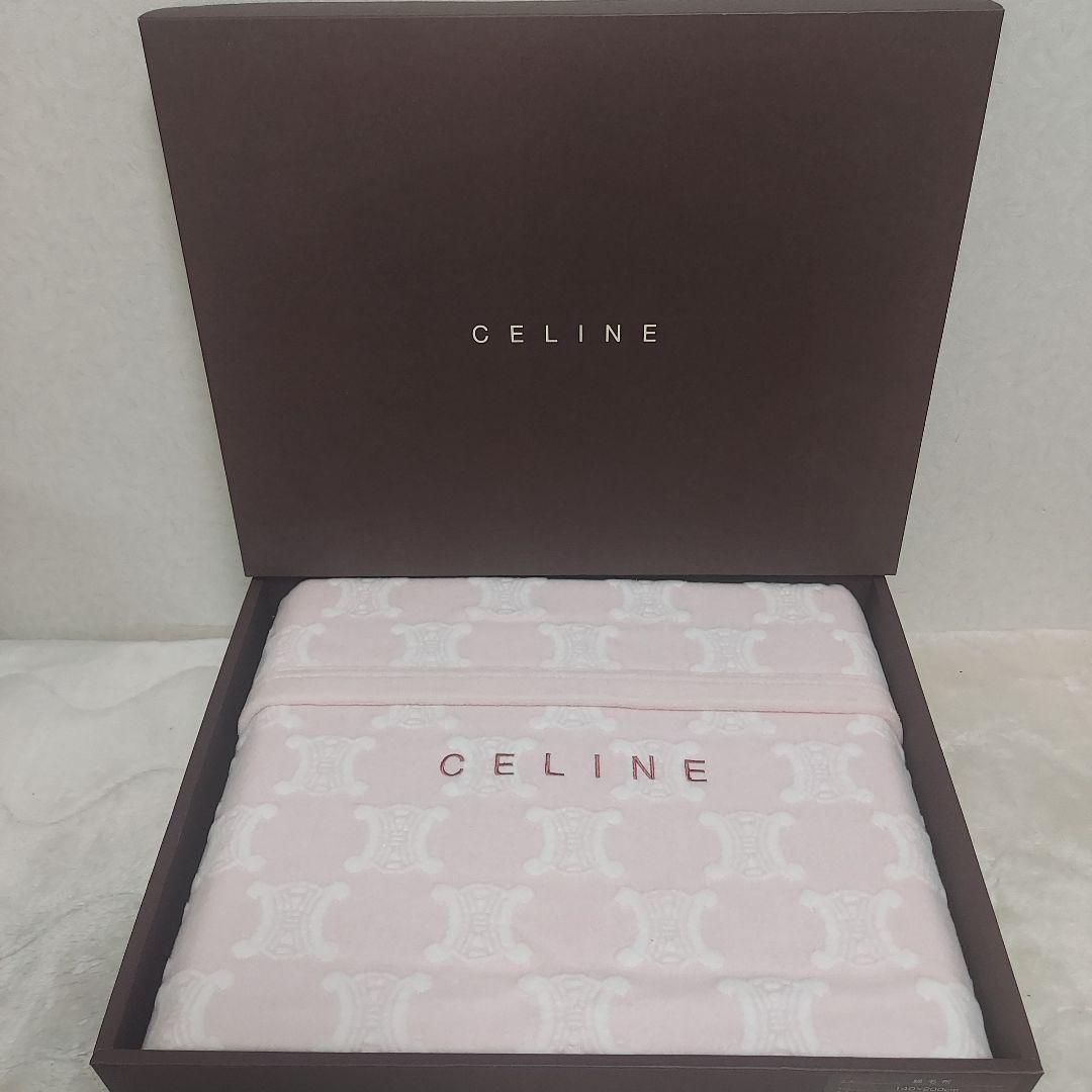 CELINE セリーヌ ロゴ マカダム 綿毛布 新品 シングル ブランケット