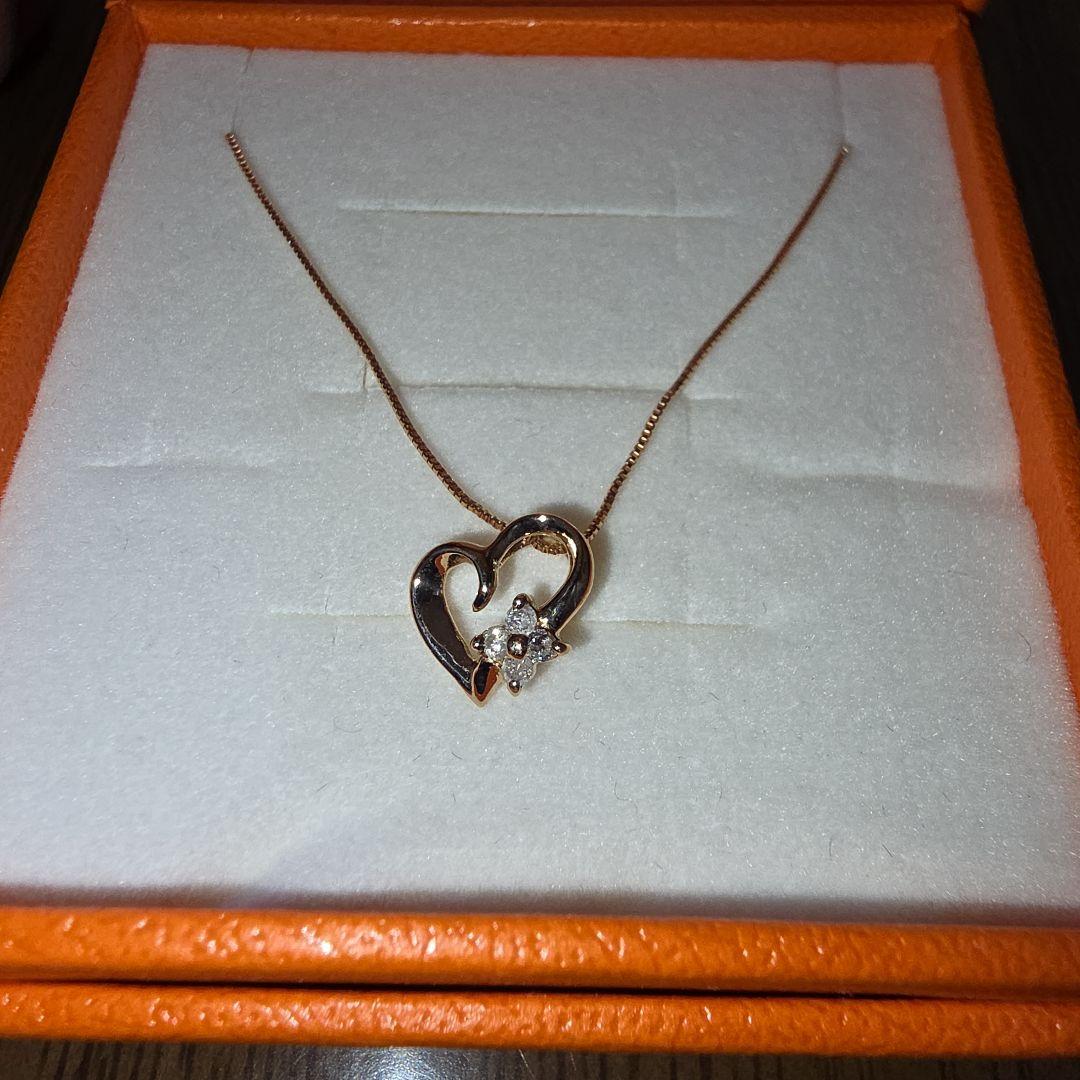 ダイヤモンドジュエリー ピンクゴールド ハートモチーフ