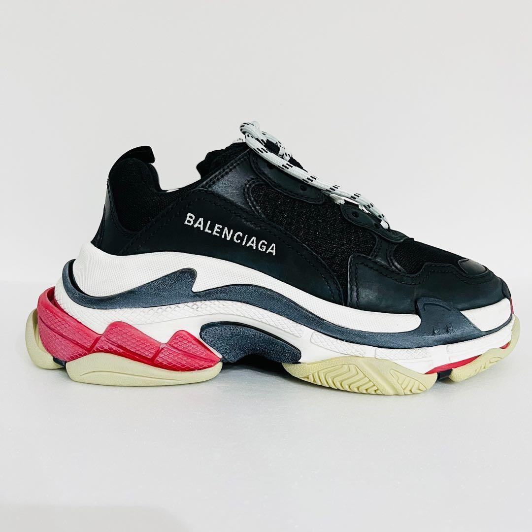 未使用級　BALENCIAGA TRIPLE S WOMEN 38 黒　赤
