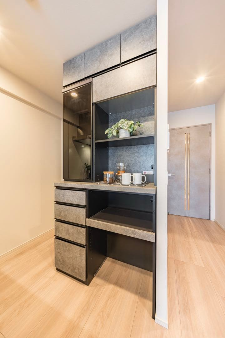 【美品】パモウナ 食器棚 KJシリーズ 横1000×高さ2270×奥行445mm