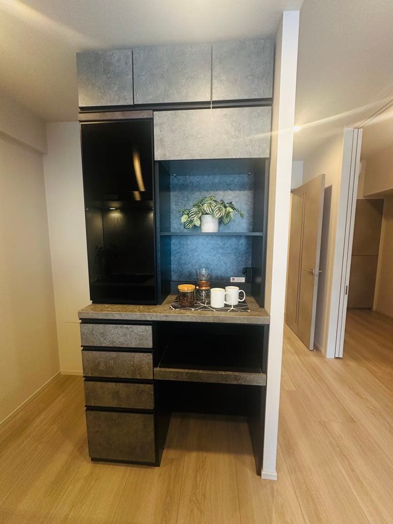 【美品】パモウナ 食器棚 KJシリーズ 横1000×高さ2270×奥行445mm