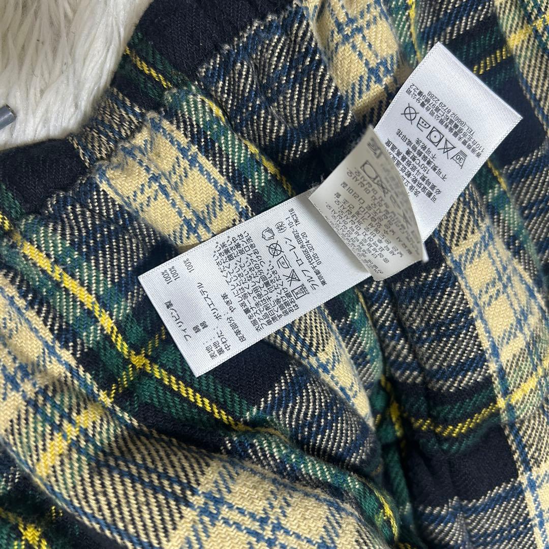 ポロバイラルフローレン　ベスト　レザー　本革　ヨーク　チェック　M