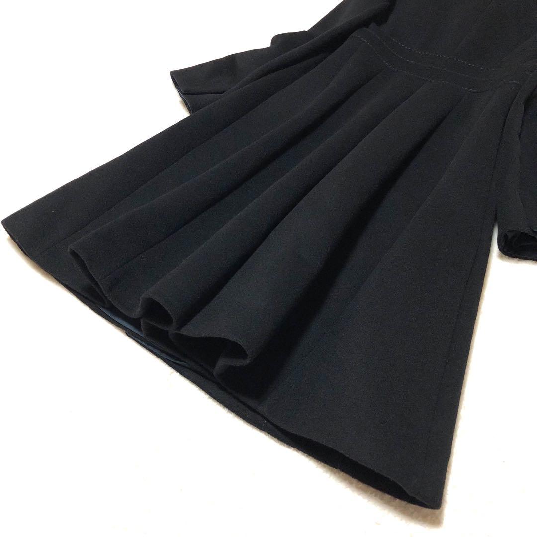 未使用級　スポーツマックス　チェスターコート　ブローチ　ウール　ロング　黒　38