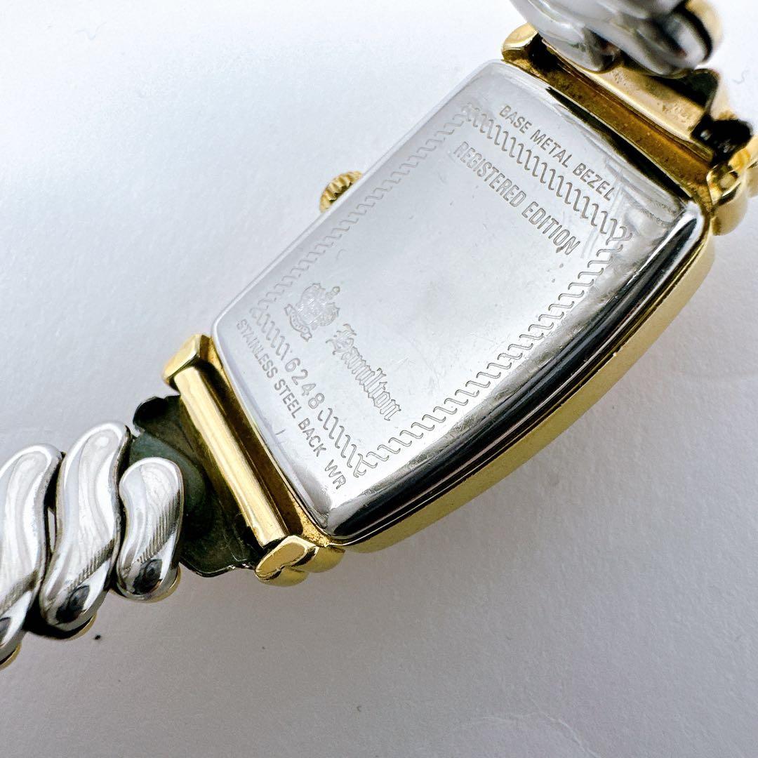 新品電池 稼働 ハミルトン 腕時計 ゴールド 6248 スモセコ 純正ベルト