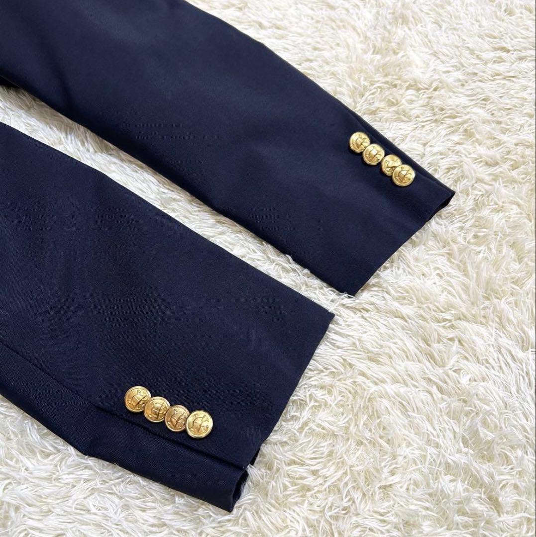 ポロ ラルフローレン 紺ブレザー ダブルジャケット 金ボタン L相当