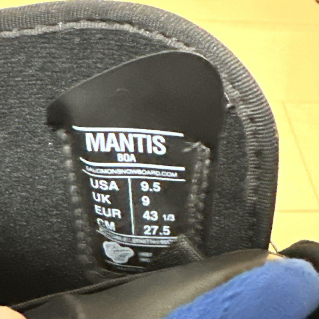 美品 SALOMON MANTIS BOA 27.5cm スノーボード ブーツ