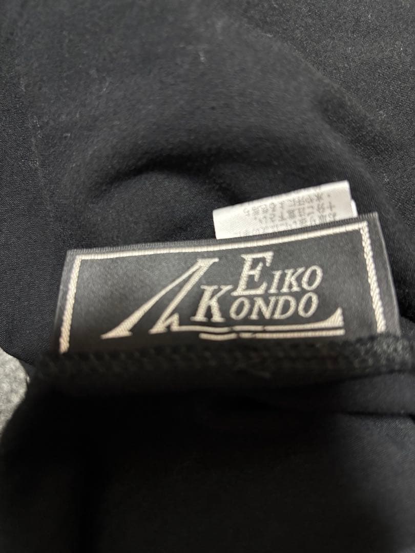 エイココンドウ 黒 刺繍 チュニック ゆったり目