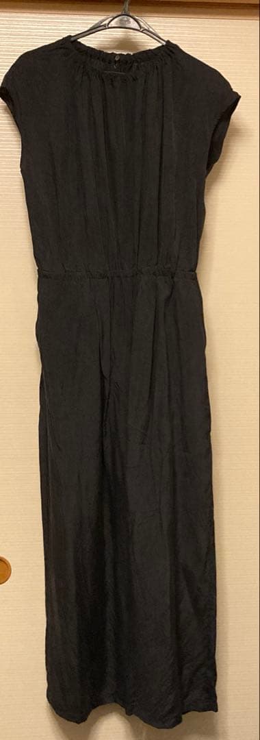 IENA キュプラギャザーネックオールインワン　ブラック　38