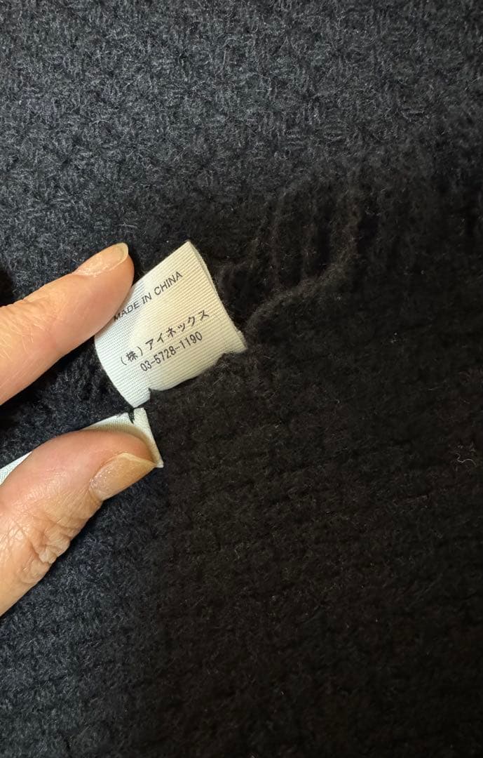 ASAUCE MÊLER カシミヤ100% 大判ストール　ブラック