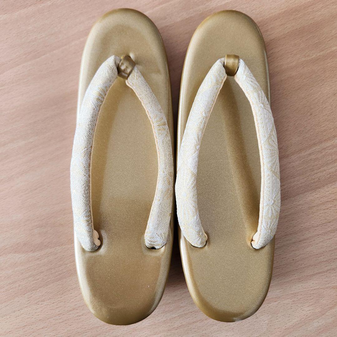 【美品】西陣織 正絹 帯地 使用 高級バッグセット　草履24cm