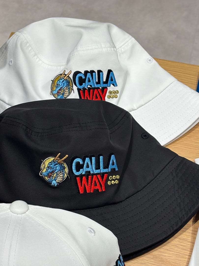 完売品 キャロウェイ ドラゴンボール ロゴ刺繍バケットハット 限定品 黒