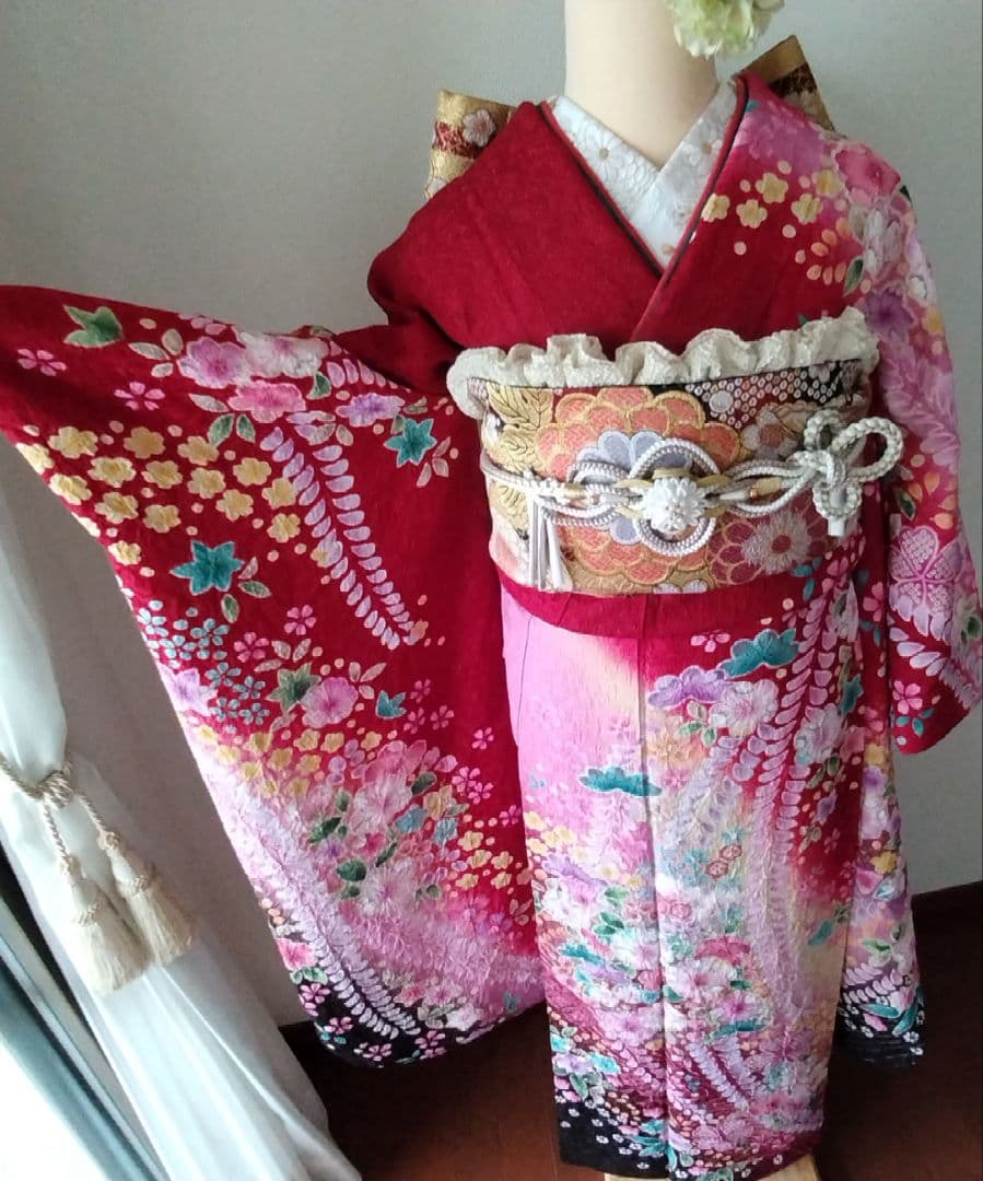 ハッピー様　302.振袖7点セット 　正絹　フルセット　成人式