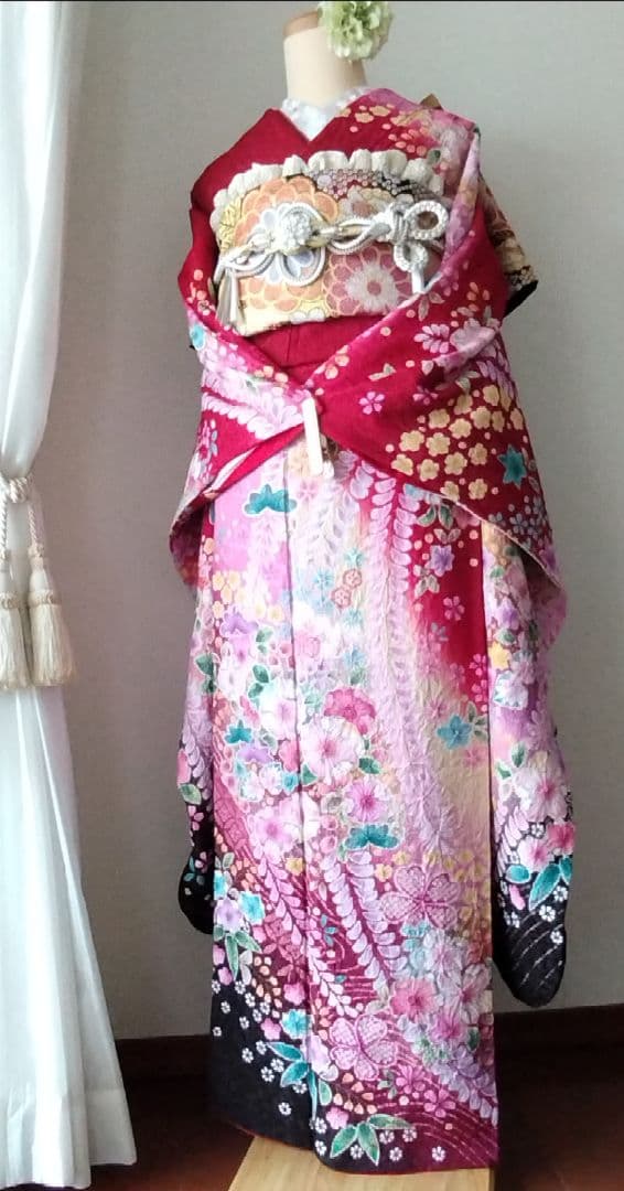 ハッピー様　302.振袖7点セット 　正絹　フルセット　成人式