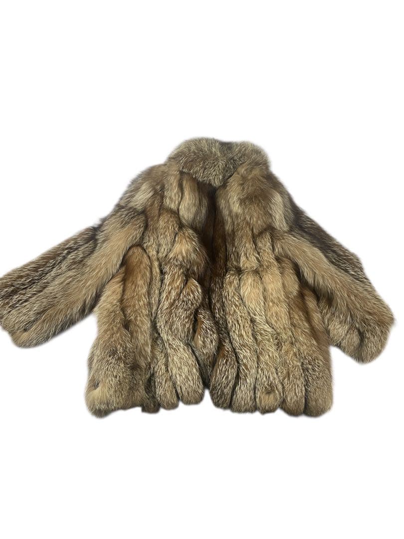 【美品】モコモコ　高級 毛皮コート ファーコート シルバーフォックス