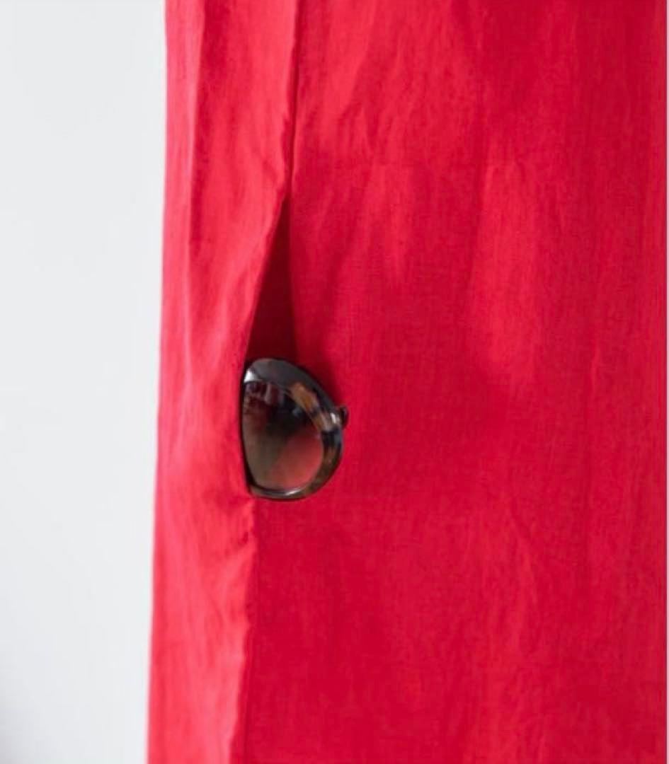 【美品】weeksdays ×fog linen work リネンサロペット　赤