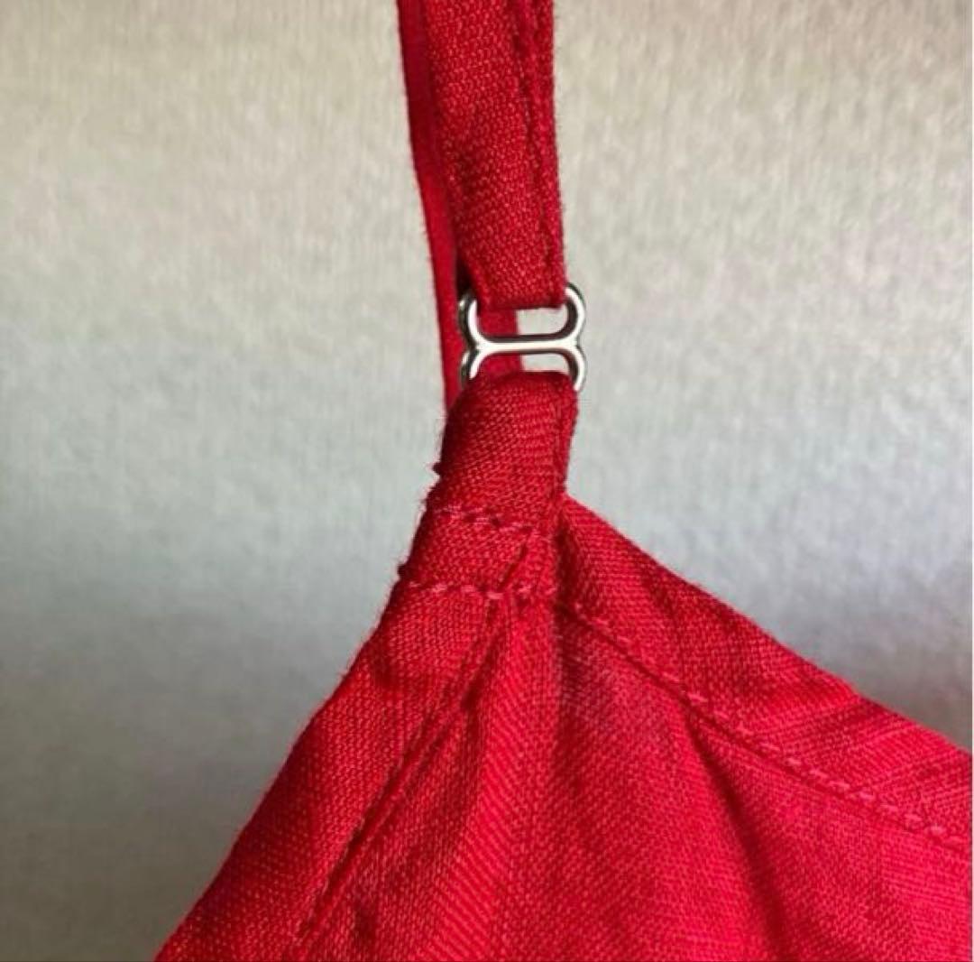 【美品】weeksdays ×fog linen work リネンサロペット　赤