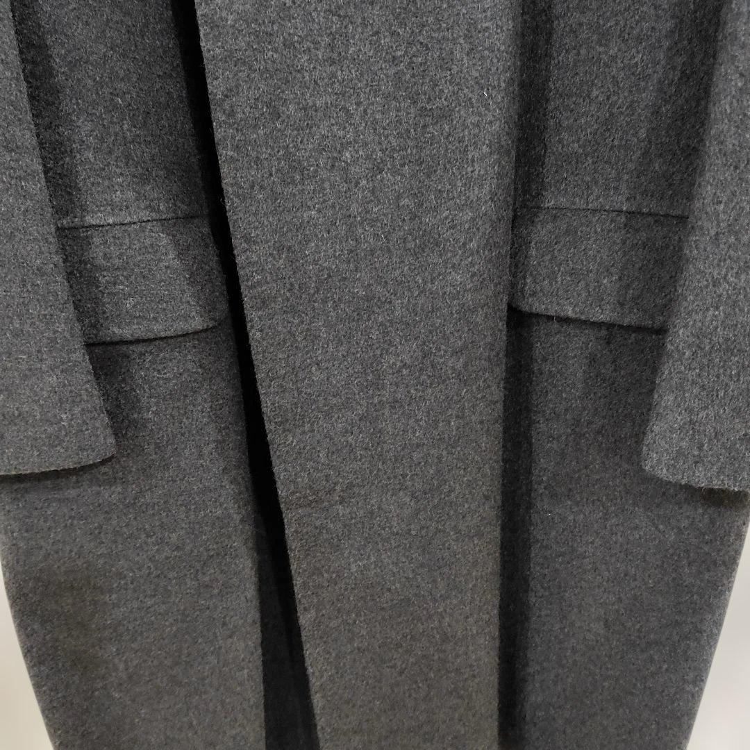 ダンヒル　カシミヤ　　ダークグレー チェスターコート 　ネーム入