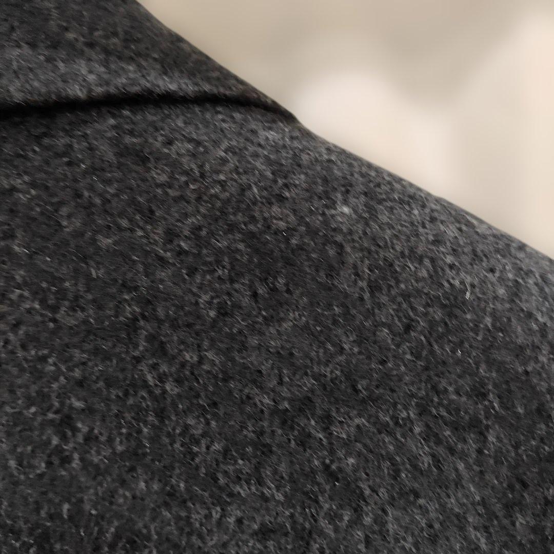 ダンヒル　カシミヤ　　ダークグレー チェスターコート 　ネーム入