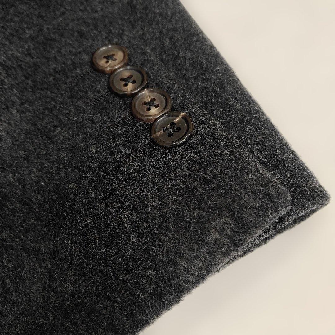 ダンヒル　カシミヤ　　ダークグレー チェスターコート 　ネーム入