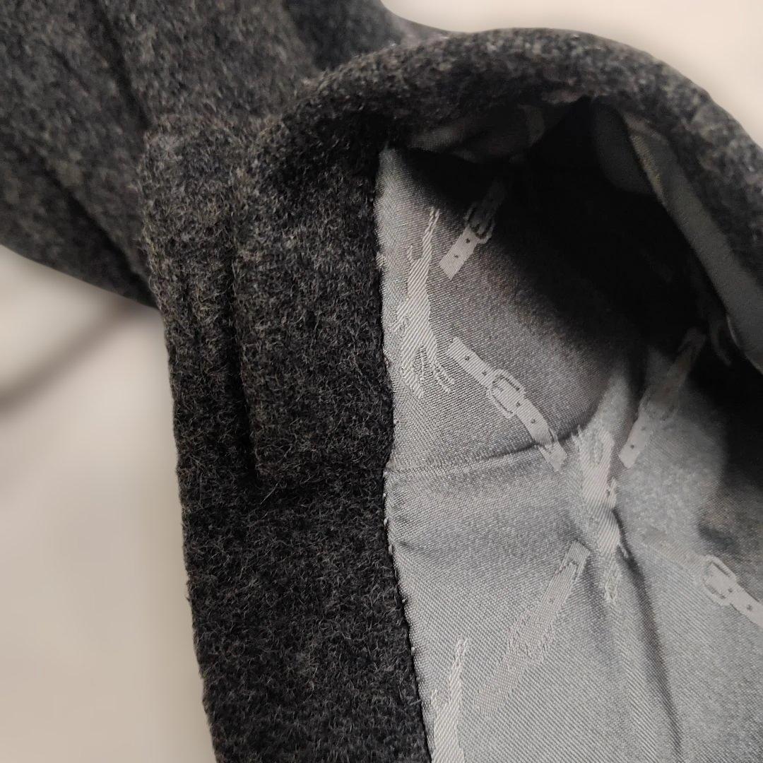 ダンヒル　カシミヤ　　ダークグレー チェスターコート 　ネーム入