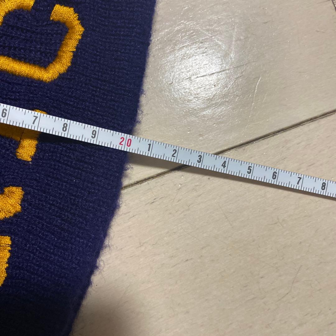 Stussy NYC刺繍 ネイビー ビーニー　90s stussy ニット帽