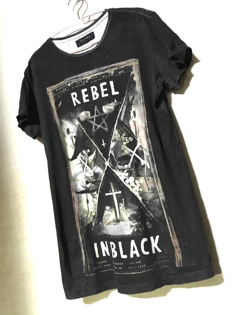年末年始特価！ RELIGION REBEL IN BLACK Tシャツ