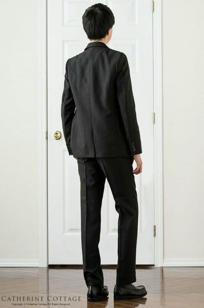 キャサリンコテージ 男の子 140 フォーマル スーツ 卒業式 黒 ★美品★
