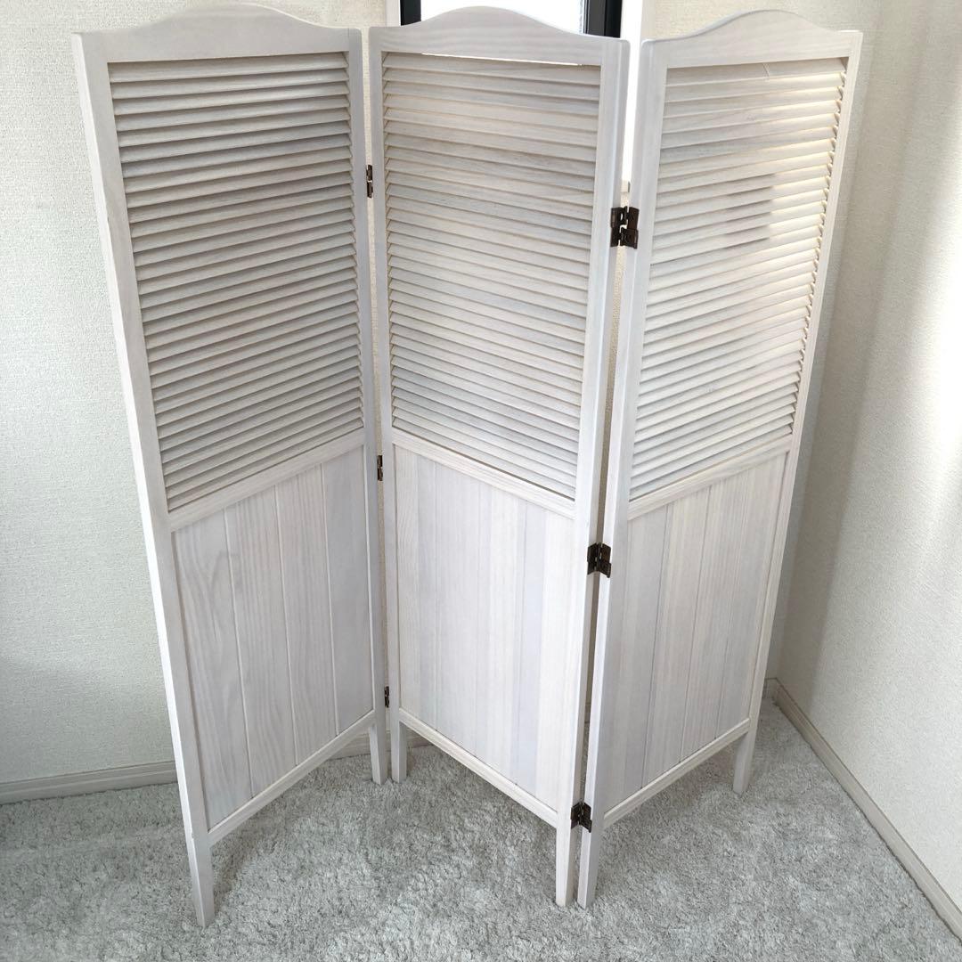 merry.san様 未使用品　シャビーウッド　パーティション　3連　間仕切り