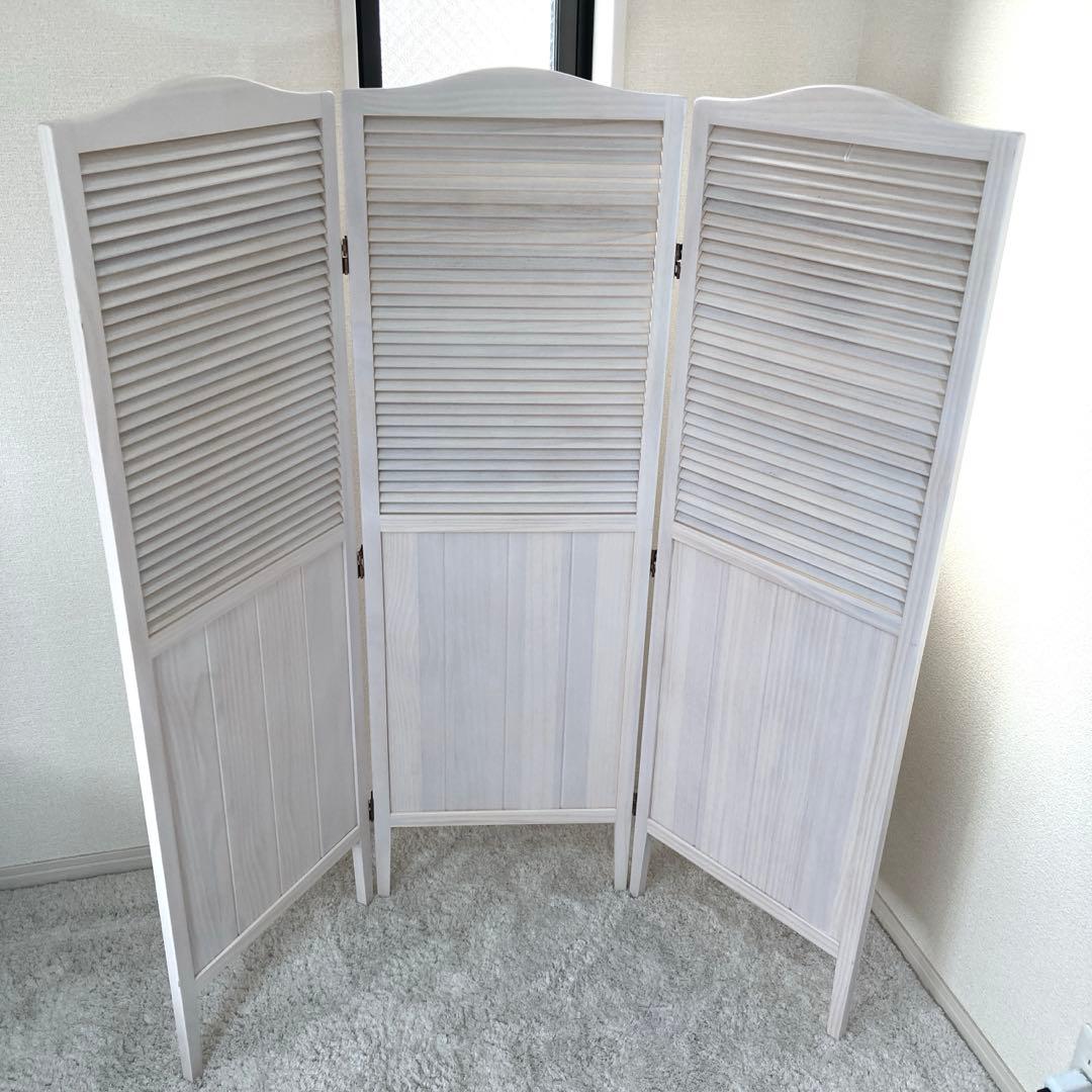 merry.san様 未使用品　シャビーウッド　パーティション　3連　間仕切り