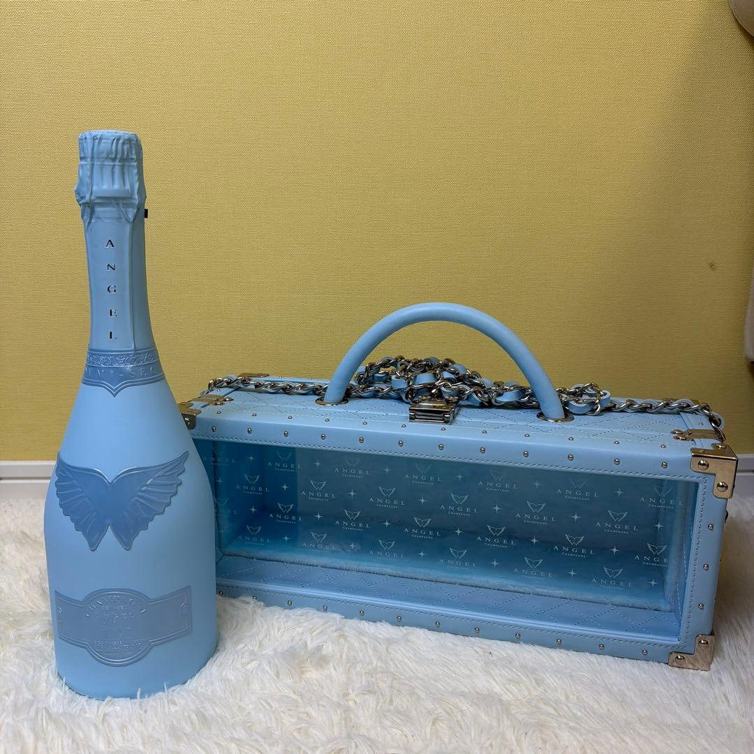 【美品】【未開封】エンジェル シャンパン 水色 750ml 専用ケース付き