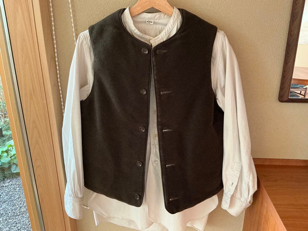 45rpm コットンフランネル908 ダウンベスト