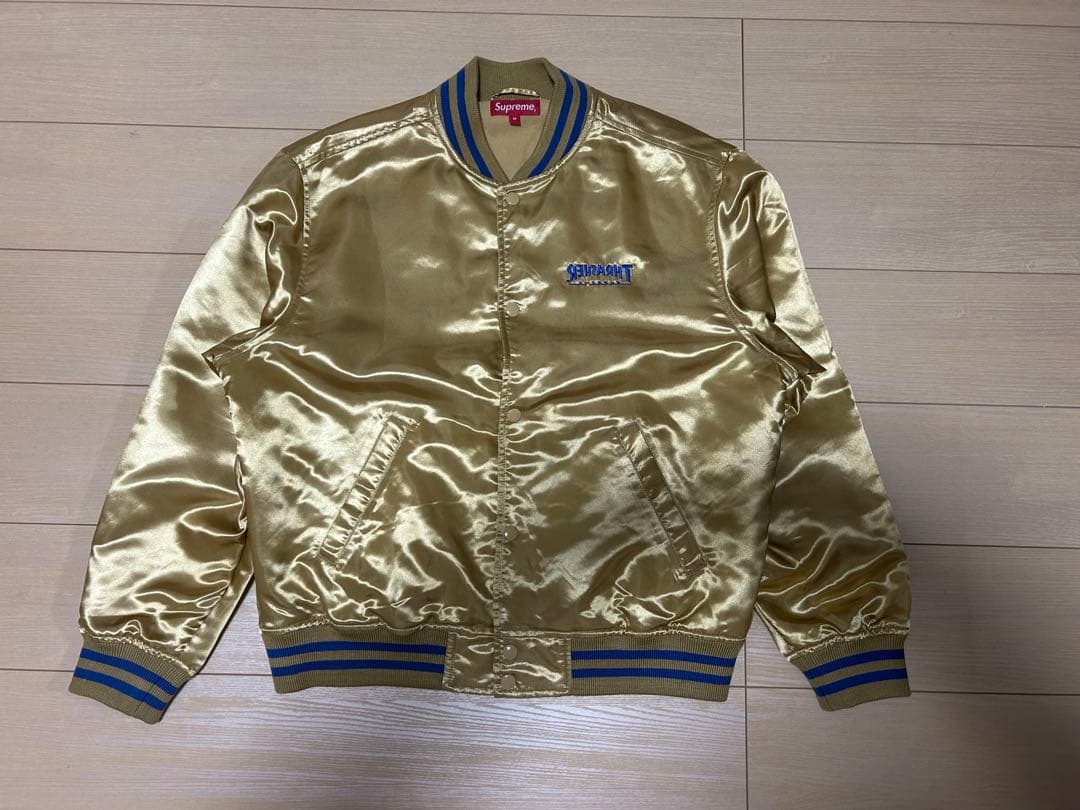ジャケット・アウター Supreme Thrasher Satin Varsity Jacket