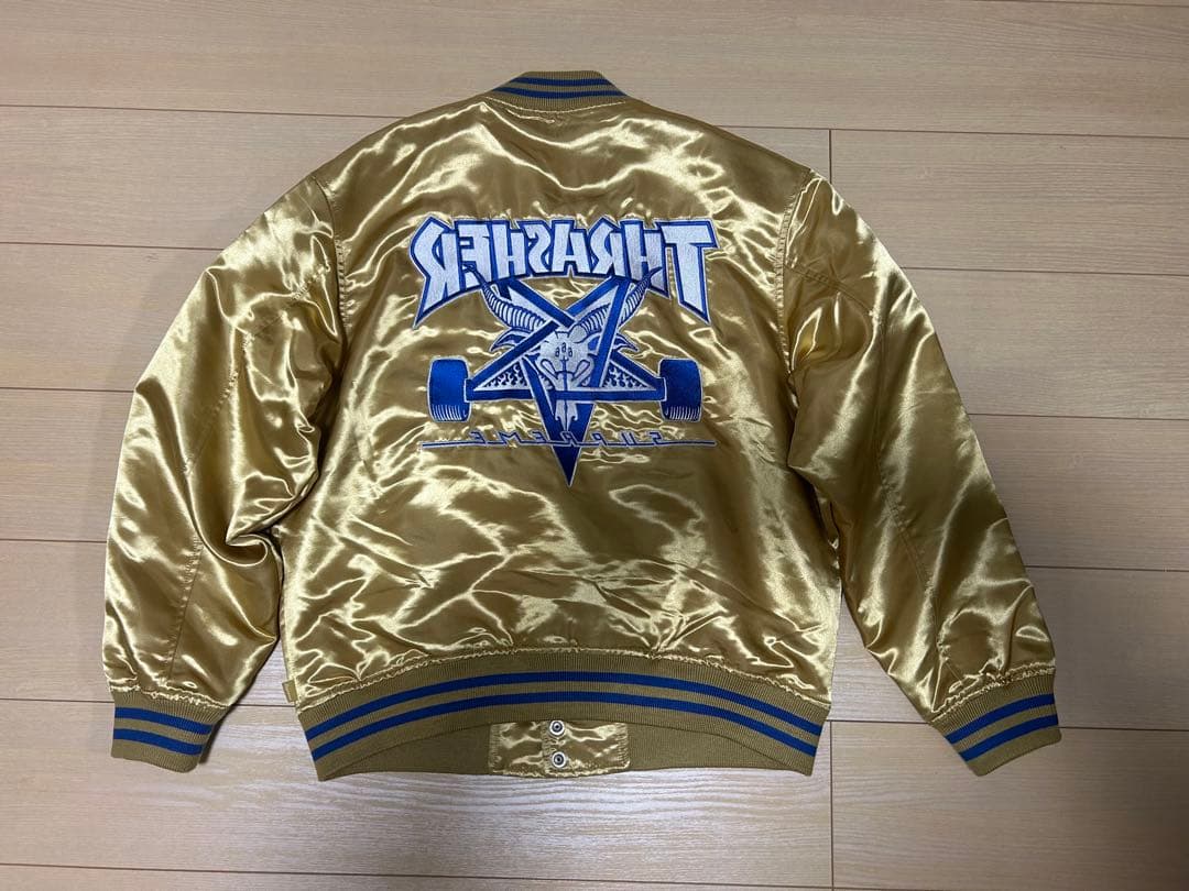 ジャケット・アウター Supreme Thrasher Satin Varsity Jacket