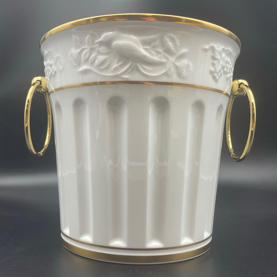 大倉陶園 ゴールドライン レリーフワインクーラー