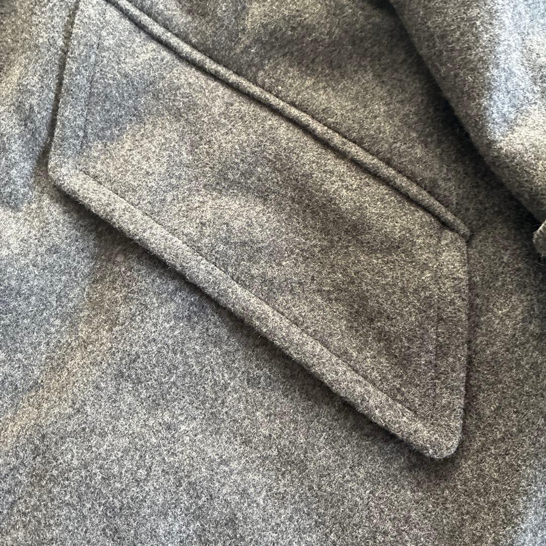 Currensology グレー ウール ピーコート