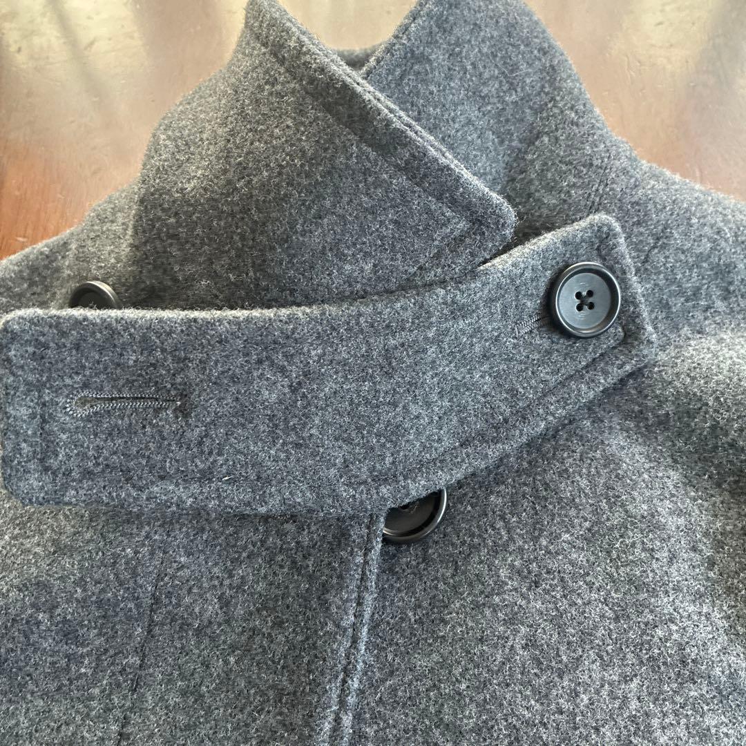 Currensology グレー ウール ピーコート