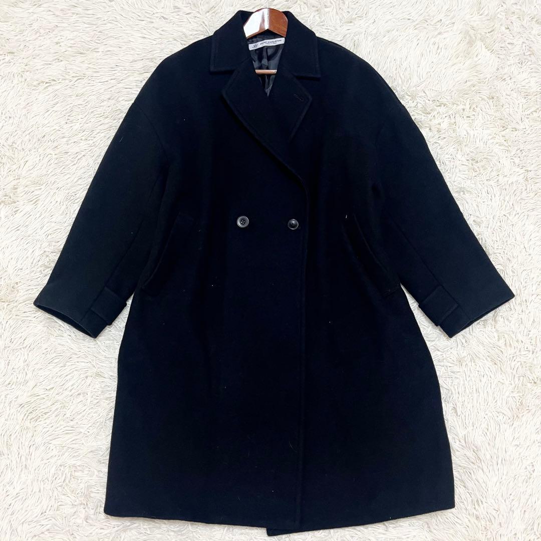 美品✨24AW ジャーナルスタンダードラックス ソフトメルトンチェスターコート黒