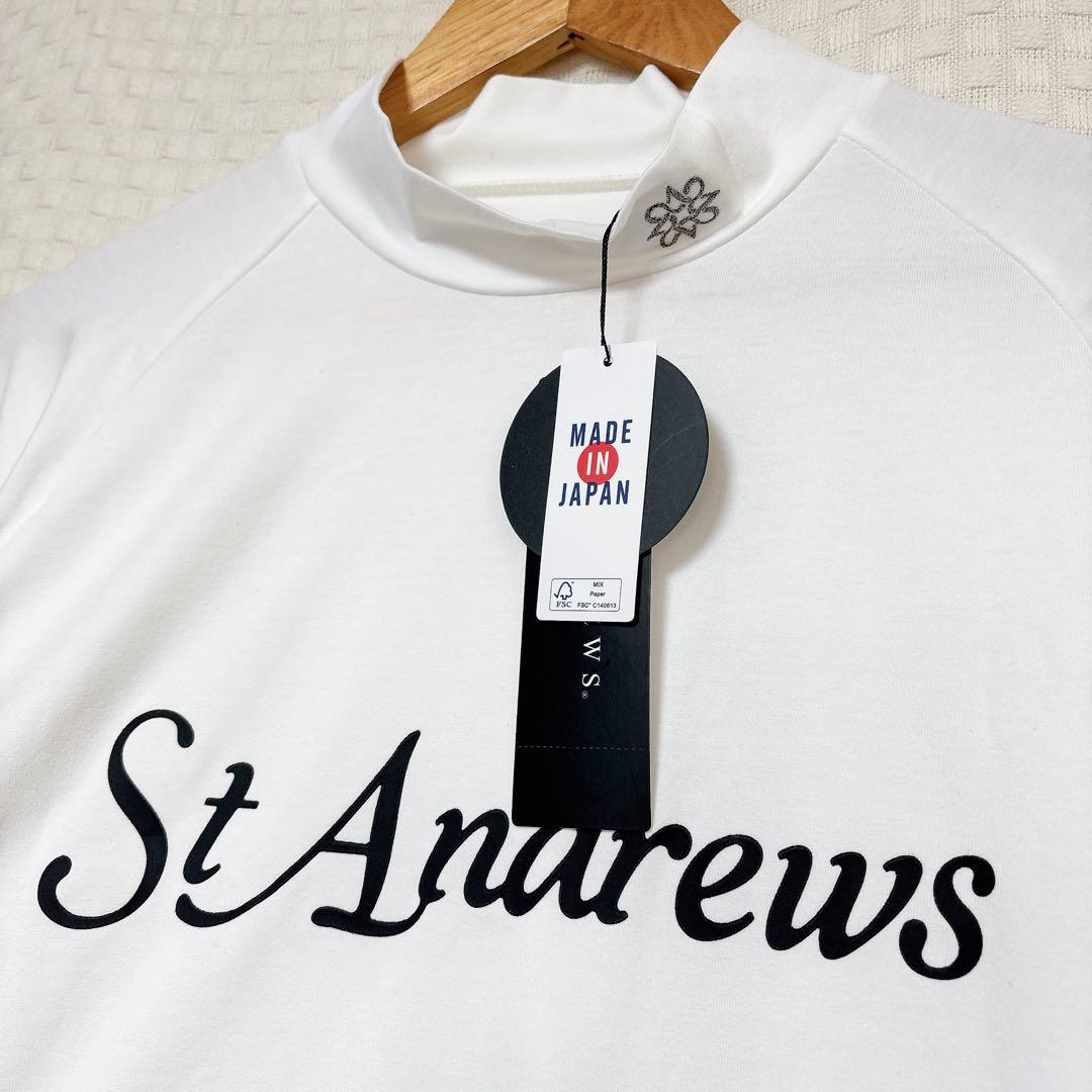 3L St ANDREWS 長袖ハイネックカットソー セントアンドリュース 白