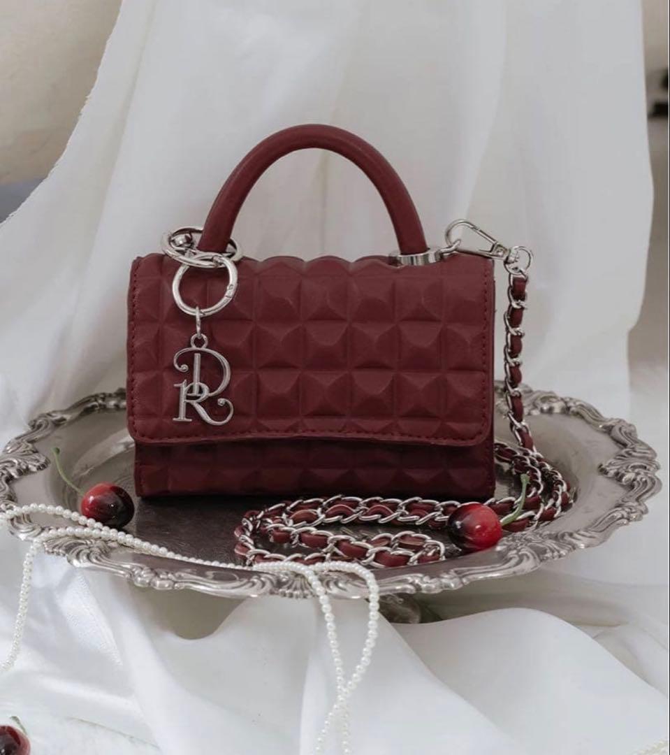 Darich ダーリッチ DRチャームチョコレートハンドバッグ ボルドー 赤